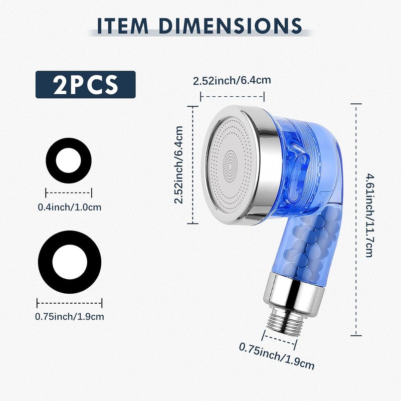 Garaook Blue Shampoo Bowl Sprayer Head with Filter, 2PCS Sprayer Head for Portable Salon Sink, 3 Sprayer Modes and High Pressure - Image 3
